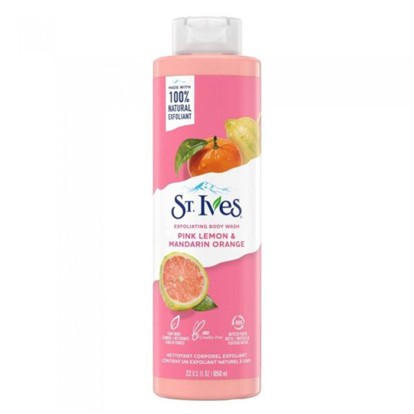 شامپو بدن اسکراب دار گریپ فروت و پرتقال سینت ایوز St.Ives Soothing Lemon & Orange Body Wash 650ml