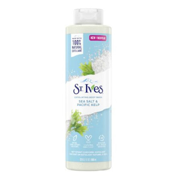 شامپو بدن لایه بردار نمک و جلبک دریایی سینت ایوز St.Ives Sea Salt Pacific Kelp Exfoliating Body Wash 650 ml