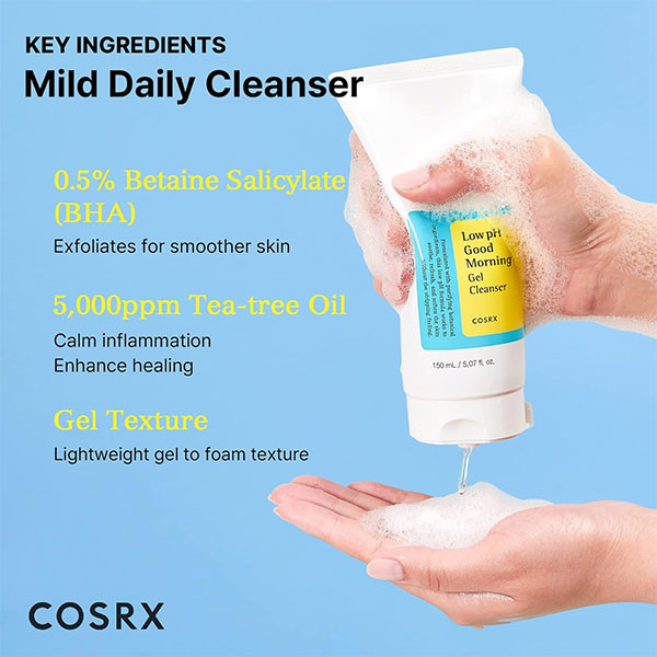ژل شوینده گود مورنینگ کوزارکس Cosrx Low Ph Good Morning Gel Cleanser 150Ml