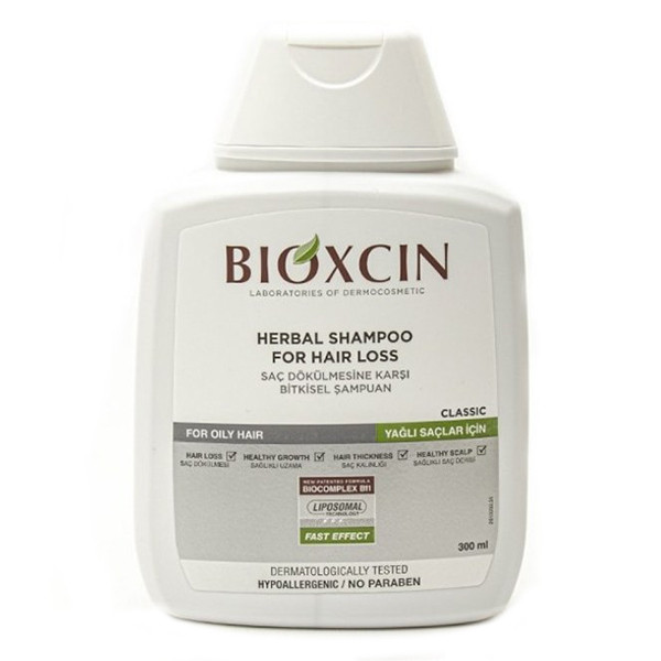 شامپو ضد ریزش و تقویت کننده موهای چرب بیوکسین Bioxcin Herbal Shampoo For Hair Loss 300Ml