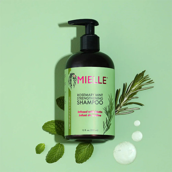 شامپو ضد ریزش رزماری و نعنا میله Mielle Rosemary Mint Strengheting Shampoo 355Ml