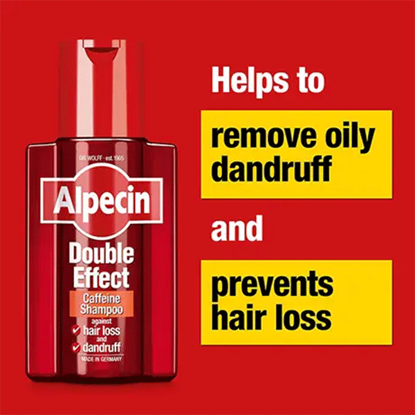 شامپو ضد ریزش کافئین دابل افکت آلپسین Alpecin double effect caffeine shampoo 200Ml