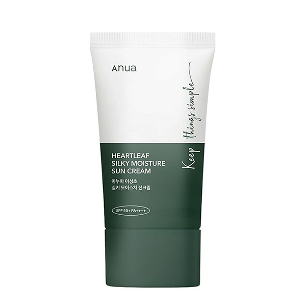 ضد آفتاب مرطوب کننده و تسکین دهنده آنوا Anua Hearleaf Silky Moisture Sun Cream Spf50