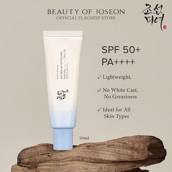کرم ضد آفتاب برنج آکوا بیوتی آف جوسان Beauty Of Joseon Relief Sun Aqua Fresh Rice Spf 50