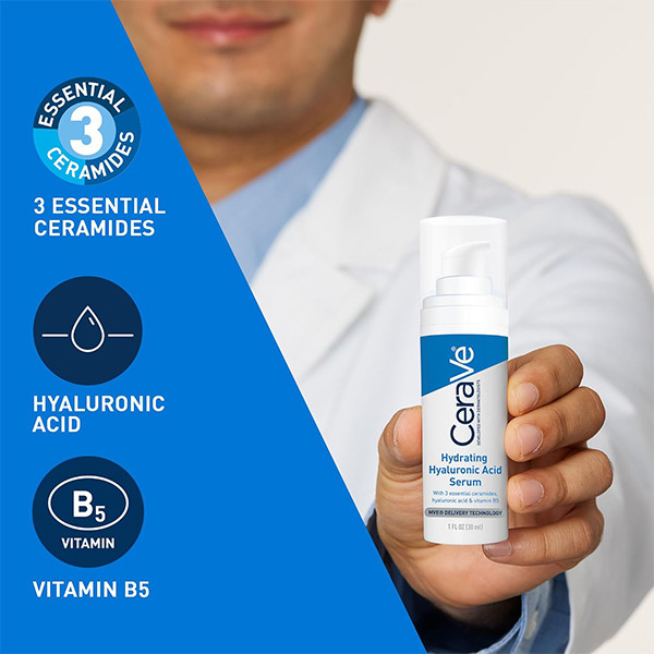 سرم آبرسان هیالورونیک اسید سراوی Cerave Hydrating Hyaluronic Acid Serum 30Ml